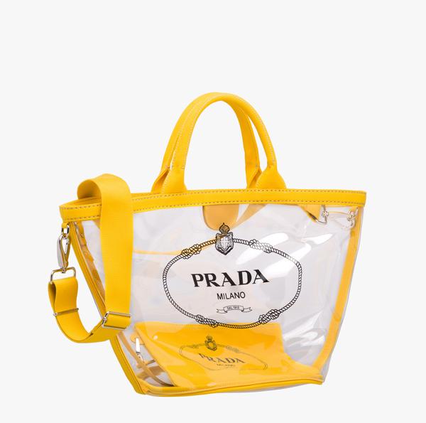 PRADA プラダ コピー ビニール トバッグ ハンドバッグ 1BG166 soleil